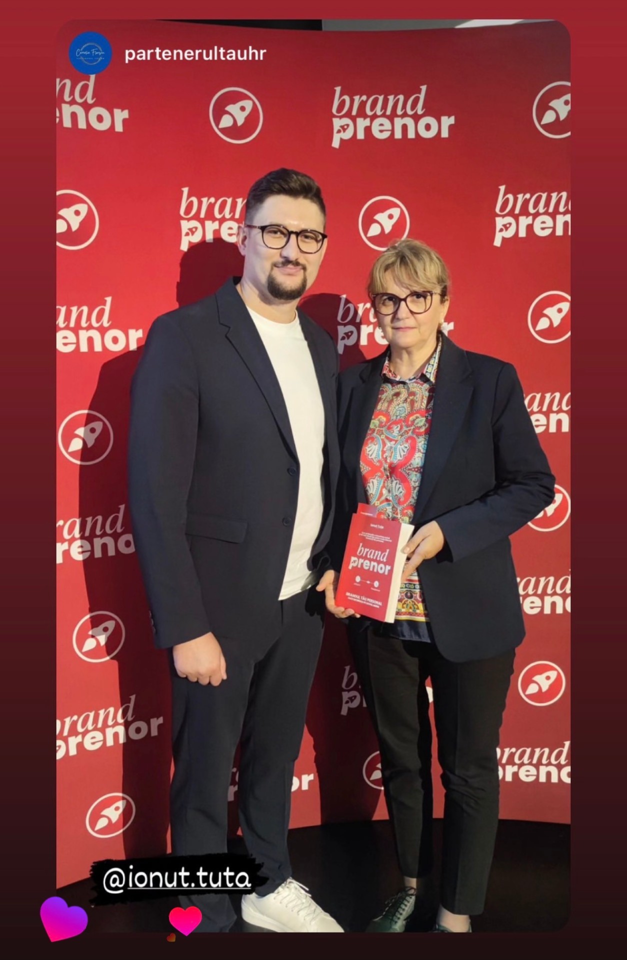 Camelia împreună cu Ionuț Țuța la lansarea cărții Brandprenor